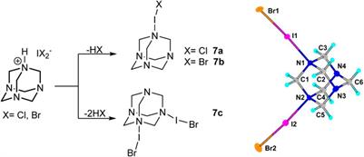 Oxidation of Iodine to Dihaloiodate(I) Salts of Amines With Hydrogen Peroxides and Their Crystal Structures